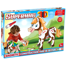 Jucarie ponei cu magnet Supermag 3D